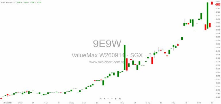 ValueMax Group Issues 560 New Shares Following Warrant Exercise at S$0.36 Each 1