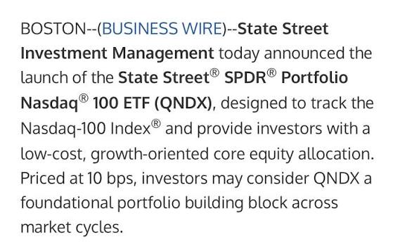 State Street SPDR Portfolio Nasdaq-100 ETF | None Report | None | Target Price None | None Upside
